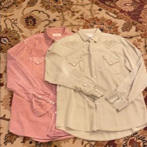 🔴 2 Ryan Michael Western Shirts-Both for $65 SZXL